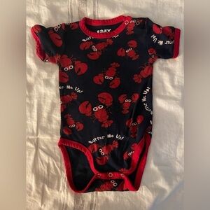 Lazy One | Maine Lobster Short Sleeve Onesie | 18 mo